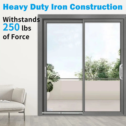Adjustable Window Security Bar For Home Safety And Kid Protection, Heavy Duty Steel, Extendable From 16.75 Inches To 44 Inches, Burglar Proof Sliding Door Lock, Easy Install, Keeps Windows Open Safely While Locked In Place.