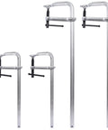 Heavy Duty F Clamps Set Drop Forged 40 Cr Steel Bar Vise Jaw Locking Tools 1400 Lbs Force with 12 to 24 inch jaws