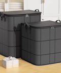 Tough As Nails Moving Storage Bags 2 Pack Hella Spacious Zippered Closet Organizers For Clothes in grey, ideal for heavy loads.