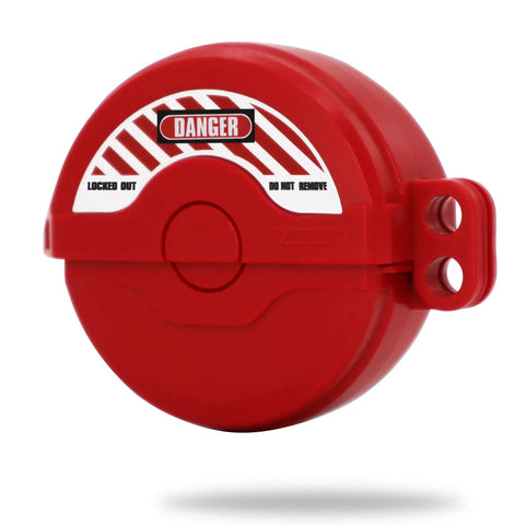 Heavy Duty Gate Valve Lockout For 1 To 2.5 Inch Valves Red Lockout Tagout Lock With Impact Resistant Water Faucet And Tank Lock