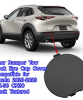 Mazda CX 30 Rear Bumper Tow Hook Eye Cap Cover Black Textured Finish Slick Look Replacement for 2020 2021 2022 2023 Models