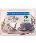 10K Ohm Rotary Potentiometer With Knurled Shaft Three Terminals Linear Taper XH2.54-3 Pin Connector Cable Pack Of 2 in box