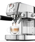 Straight Up Premium Barista Grade Semi Automatic Espresso Machine With Self Cleaning Milk Frother For Killer Cappuccinos And Silky Latte Textures Right At Home, brewing cappuccino.