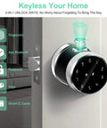 Smart Door Lock With Fingerprint, Keyless Entry, Keypad, RFID Card, App Control And Emergency Key For Airbnb Homes