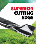 Gator G3 22 Inch Lawn Mower Blades For 22 Inch Deck Direct Replacement Fits Toro Recycler And Lawn Boy shown on grass
