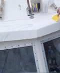 Using DIY Friendly Marine Grade Fiberglass Boat Repair Paste Kit With Scraper For Scratch Repair And Quick Dry Touch Ups White Putty