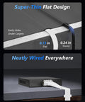 Cat 8 Ethernet Cable 25 Ft Beefy Fast 2000MHz 40Gbps Flat Patch Cord With Gold Plated RJ45 Connectors SFTP 15 Clips installed