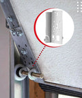 Garage Door Bottom Lifting Brackets Kit With Twelve M6 Mounting Bolts For Seven Sixteenth Inch Stem Heavy Duty Galvanized Steel Construction Residential Bottom Roller Brackets Left And Right Pair For Easy No Fuss Install installed on garage door