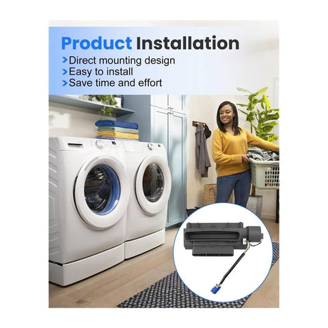 Vent Duct Damper Flap For Front Load Washers WH16X29509 Replacement Quick Fit And Humidity Control Regulates Tub Vent Airflow To Prevent Moisture BuildUp Durable Laundry Appliance Part For Efficient Drying And Longevity, front view