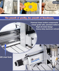 Bulletproof Hg20 Linear Guide Rail Setup with 2200W Spindle for 6040 CNC Router showcasing rigid aluminum components.