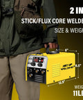 Versatile 140 Amp Mig Welder 2 In 1 Stick And Flux Core Arc Welder With Flux Cored Wire Dual Voltage 110V 220V Portable Weld Machine