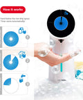 Hands Free Hassle Free Automatic Soap Dispenser With 30 Second Visual Countdown Timer For Kitchen Or Bath in use, showing timer.
