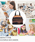 Insulated Lunch Tote For Women And Men With Leakproof Zippers Reusable Desert Camping Cooler Bag at office, beach, picnic, school