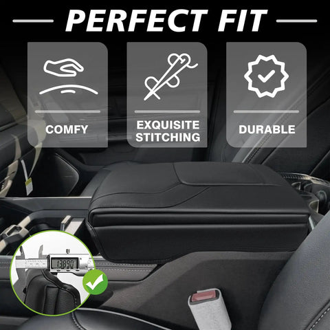 Dodge Ram Center Console Armrest Cover For 2019 To 2026 Ram 1500 2500 3500 Bucket Seat Only Vegan Leather