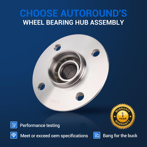 Rear Wheel Bearing Hub Assembly 512303 For Nissan Sentra 2000 2001 2002 2003 2004 2005 2006 Non ABS Replacement with smooth flange