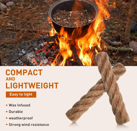 Comprehensive Survival Kit With Windproof 2.6 Inch Matches In Waterproof Case Thermal Blankets Fire Ropes And Wax Rope