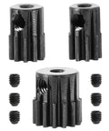 Hardened Steel Pinion Gear Set 48DP 9T 10T 14T 2mm Shaft Bore For 1 To 18 Scale RC Cars Beefed Up For Traxxas LaTrax Teton Rally