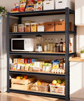 Beefy 5-Tier Heavy Duty Garage Shelving Unit, Adjustable Storage Racks, Supports Up To 2400 Lbs Total, 480 Lbs Per Shelf, Industrial Steel Shelves For Garage, Workshop, And Warehouse, 28 X 12 X 60 Inches stocked in kitchen