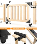 Heavy Duty Sliding Gate Kit With Anti Sag Fence Hardware Roll Wheels And Latch Universal Corner Braces For 1 To 2 Inch Wood Gates, wood gate kit with rollers and corner braces