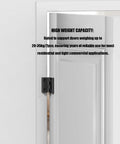 Built Like A Tank Heavy Duty Butt Hinge Set Of Two In Classic Black Zinc Alloy Closet Cabinet Door Hardware detailed on a door.