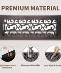 Heavy Duty Floor Register Walkable Airflow Floor Vent Cover 4x12 Inches Oil Rubbed Bronze Neoclassical Design