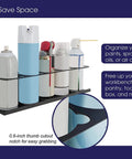 Spray Bottle Holder And Carbon Steel Storage Rack For Caulk Tubes Tough As Nails Heavy Duty Organizer with bottles in place