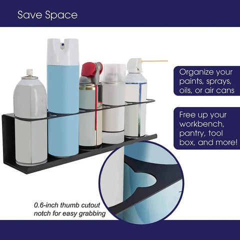 Spray Bottle Holder And Carbon Steel Storage Rack For Caulk Tubes Tough As Nails Heavy Duty Organizer with bottles in place
