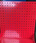 Heavy Duty Metal Tool Cabinet With Lockable Steel Chest, Large Capacity Garage Workshop Storage Cabinet For Tools, Rugged Construction, Durable Steel Tool Chest For Home Garage And Commercial Shop Organization, red perforated steel panel