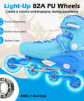 Adjustable Kids Inline Skates With Light Up Wheels For Boys And Girls Ages 5 To 14 4 Size Range Growth Friendly Roller Blades