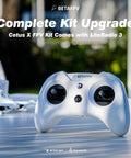 ELRS V3 Cetus X Betaflight FPV Kit With LiteRadio 3 Transmitter And VR03 Goggles, white controller in focus