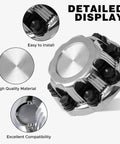 Chrome Wheel Center Caps 8 Lugs Set Of 4 For Select 16 Inch Vans And Trucks Compatible With Chevy Silverado Avalanche 2500 Detailed View