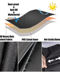Built Tough Heavy Duty Waterproof Square Table Cover 38 by 38 Inches fabric layers showing waterproof, dust-proof features