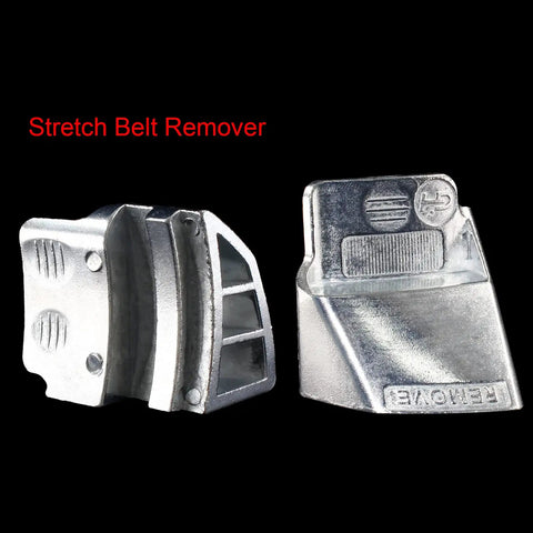 Two Piece Belt Removal And Installation Tool Set For Timing Belts, aluminum alloy belt remover close-up, durable rustproof design.