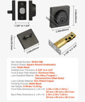Full Metal Single Cylinder Deadbolt Lock Keyed One Side Comes With Three Heavy Duty Keys Matte Black Finish dimensions and materials