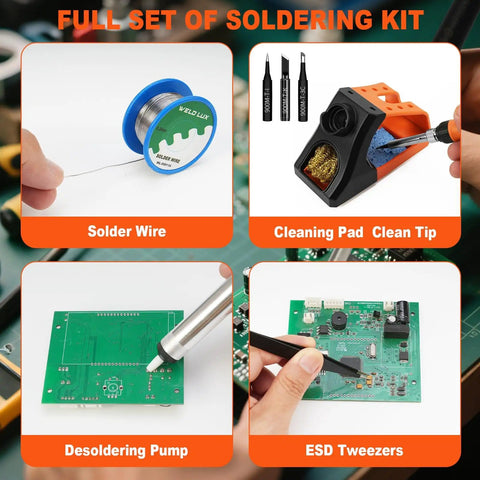 Full set of accessories for 939D Plus Digital Soldering Station With 100W PID Temperature Control Fast Heating To 896F