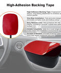 Rocker Switch With Pre Applied Adhesive For 12V DC Cars No Drill Install Quick Stick Mount Easy On Off Control For Fog Lights LED Light Bars And Auxiliary Lighting Water Drop Shaped Button Includes 50cm Wiring 1 Piece, red adhesive backing tape on switch