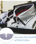 Close-up of 50 Piece Pvc Butterfly Collar Stays Double Layer Shirt Inserts, enhancing collar stability, ideal for daily fits.