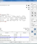 iPhone text engraving interface on 1610 Pro Mini CNC Router Kit 3 Axis Desktop GRBL Control DIY Engraver for beginners and hobbyists.
