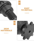 Heavy Hitter Iron Motorcycle Transmission Gear Reduction Unit For Mini Bikes Atv And Hot Rods Pumping Out Serious Torque And Dependable Power Distribution- detailed view of iron gear.