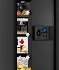 5.2 Cu Ft Large Fireproof And Waterproof Safe With LCD Keypad Anti Theft Alerts Hidden Code Mode Personal Combination Safe For Documents Jewelry Laptop Gun And Valuables For Office Or Home Gift shown open with stored items