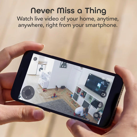 1080P Security Camera With 24 Seven Live Streaming And Pan Tilt Zoom, Motion Detection, Night Vision, Two Way Audio view on phone
