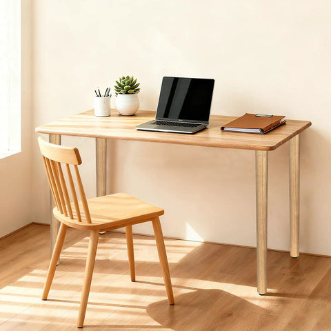 Straight Up Solid 28 Inch Rubber Wood Table Legs Built Tough As Nails For Dining Tables Home Desks And Kitchen Islands, smooth finish and laptop setup.