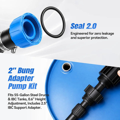 NimRay Dual Power Electric Drum Pump For 55 Gallon Containers. Versatile 120V AC Or 12V DC Operation. Includes Telescoping Tube And Bung Adapter. Ideal For Fast Fluid Transfer Of Diesel, Water, Def, Antifreeze. Reliable Performance In Garage Or Shop.