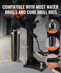 VEVOR wet diamond core drill rig with 4.25-inch core bit, 14-inch depth, 1-1/4in-7 inner thread for concrete.