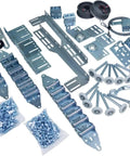 Ultimate All In One Garage Door Hardware Kit For 16 Ft By 7 Ft Overhead Doors Replacement Bundle With Hinges Rollers Drums Cables and Fasteners