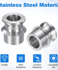 Eight Piece High Misalignment Spacers Three Quarters To One Half Inch Standard Ball Width Stainless Steel Rod End Spacers For Automotive DIY Projects Heavy Duty Wear Resistant, stainless steel