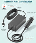 Heavy Duty 11 Feet Starlink Mini Car Power Adapter 12V To 30V DC Charger Cigarette Lighter Cord with durable PVC jacket.