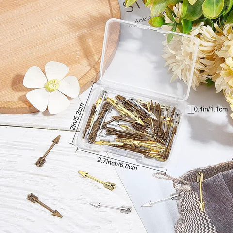 Arrowhead Charms 60Pcs Set In Gold Silver Bronze Three Colors Tibetan Style Alloy Double Sided Miniature Charms for DIY crafts