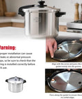 Pro Grade Replacement Gasket For Mirro Pressure Canner 12 16 22 Qt Fits Models M-0512 M-0522 M-0312 M-0406 M-0416 M-0526 M-0622 Durable Leakproof Seal For Safe Canning And Easy Installation, silicone gasket in canner lid groove