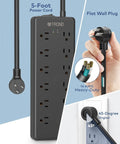 Power Strip Surge Protector With 12 Widely Spaced AC Outlets And 4 USB Ports 5ft Heavy Duty Mountable Extension Cord 4000J